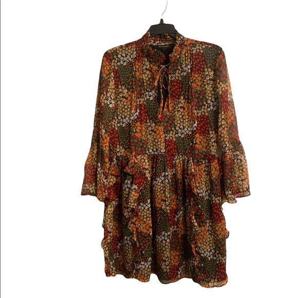 Walter Baker Alonzo Ruffle Dress in Poppy Fields Size 4 - Picture 2 of 7